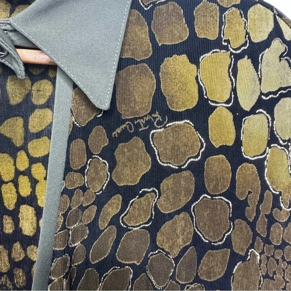 Artex Collection Crocodile Reptile Print Cardigan Blouse Size XXL - Picture 4 of 11